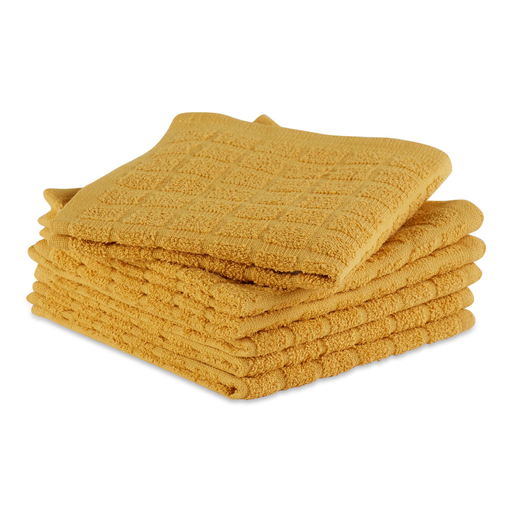 DII® Solid Windowpane Terry Dishcloth Set